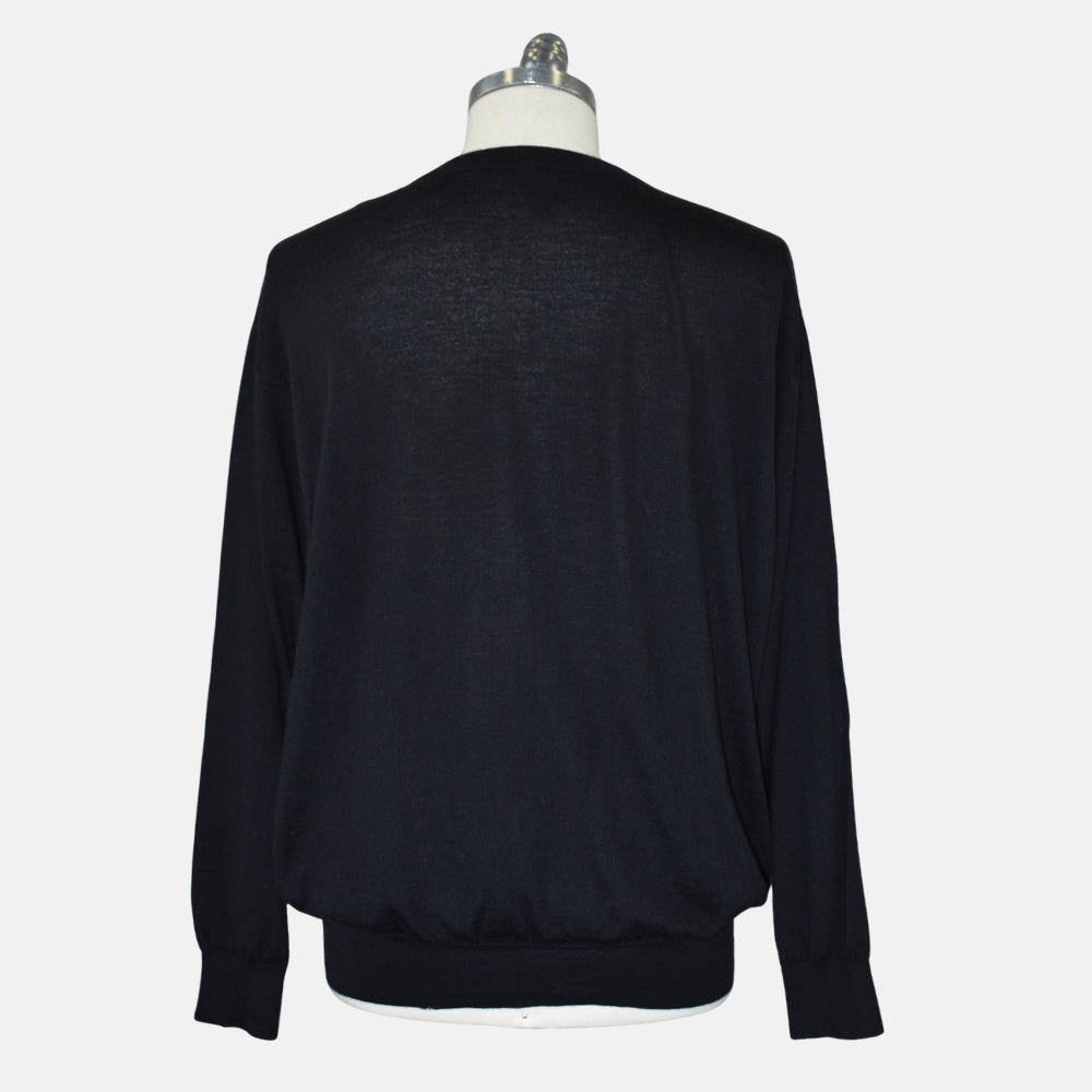 Black Cashmere/Silk/Wool Sweater (EU 56)