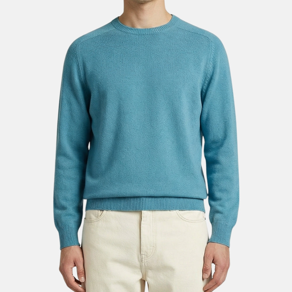 Turqouise Sweater made of Cotton/Silk (XL)