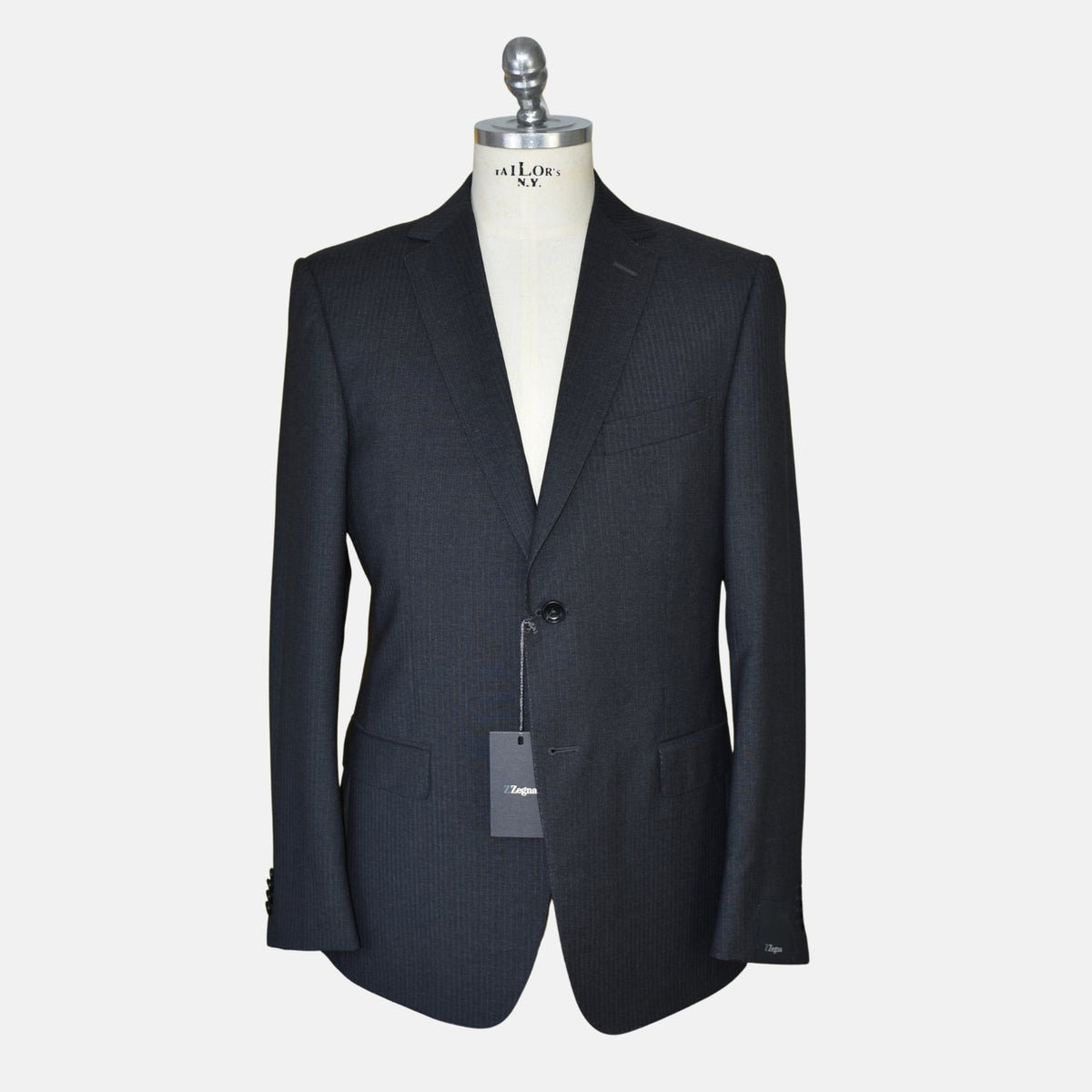 Charcoal Pinstripe City Wool Suit