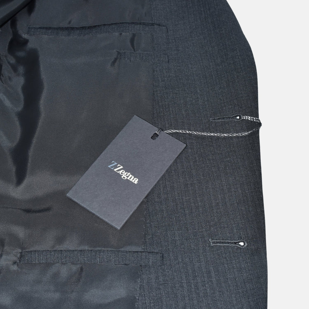 Charcoal Pinstripe City Wool Suit