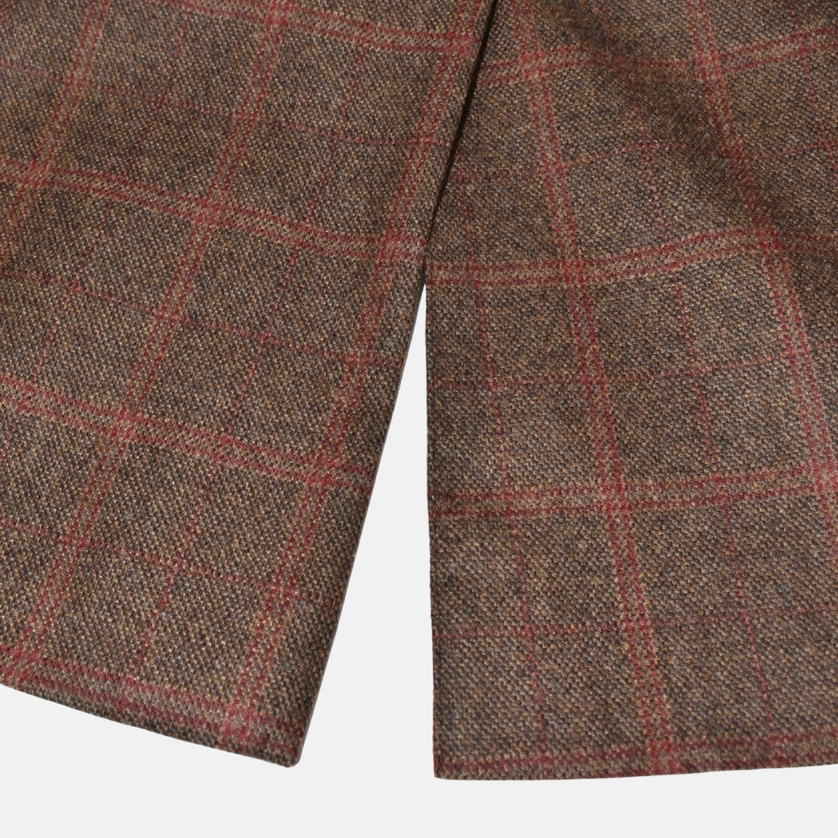 Brown-Red Check Wool Blazer