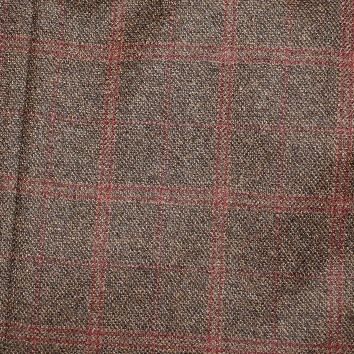 Brown-Red Check Wool Blazer