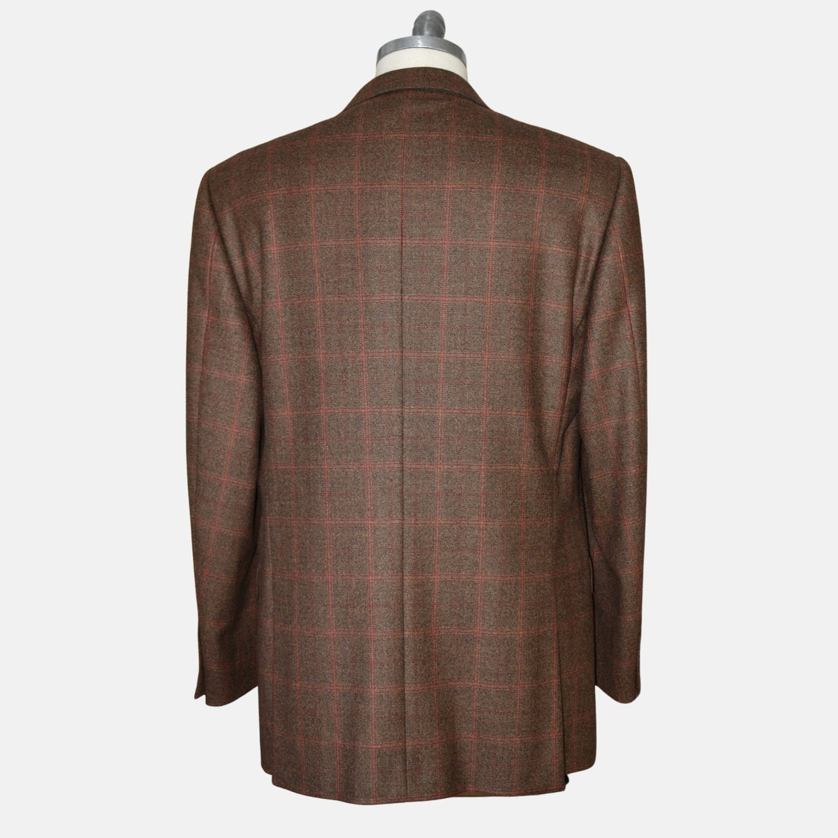 Brown-Red Check Wool Blazer