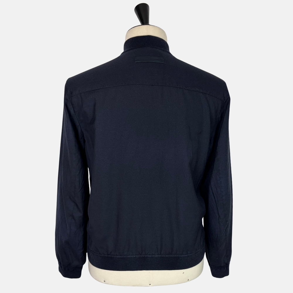 Cashmere Silk Bomber Navy