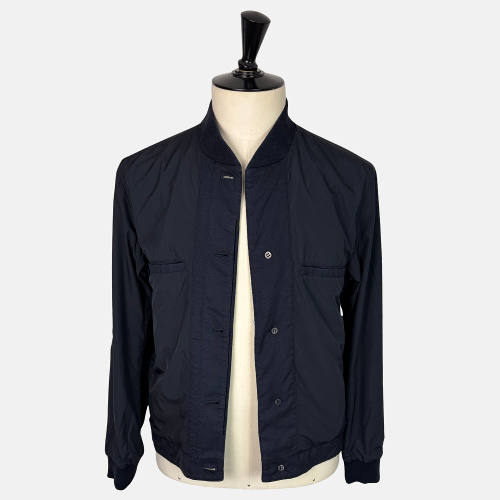 Cashmere Silk Bomber Navy