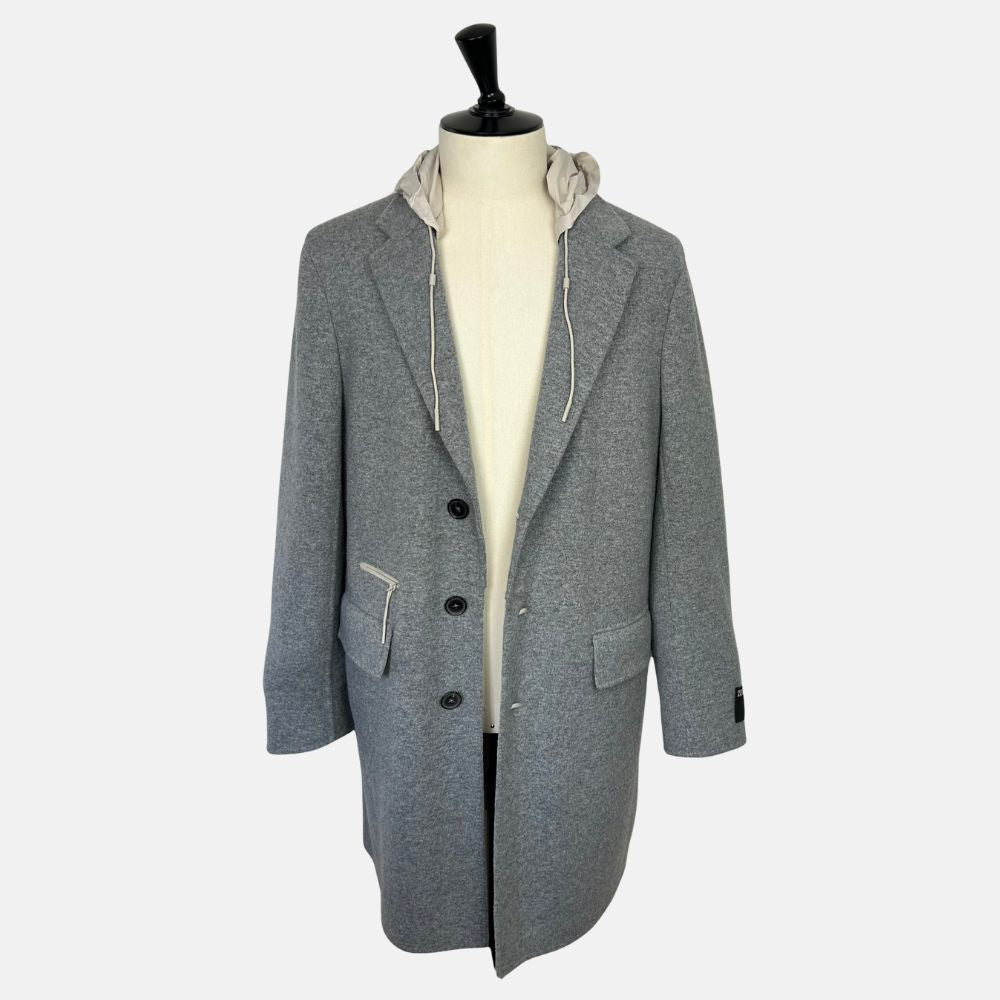 Jerseywear Coat Grey Detachable Hood