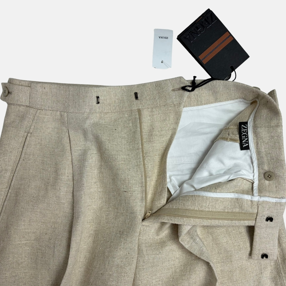 XXX Linen Silk Hemp Trousers Ecru