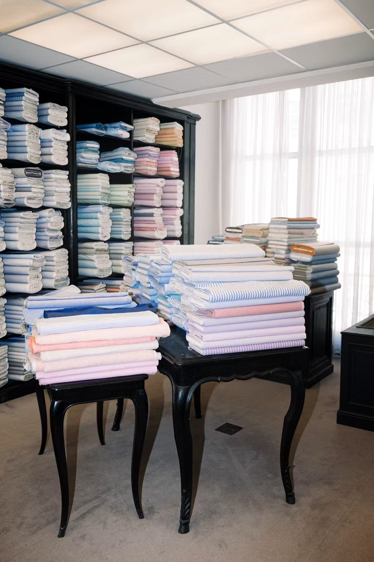 Shirt fabrics at Charvet
