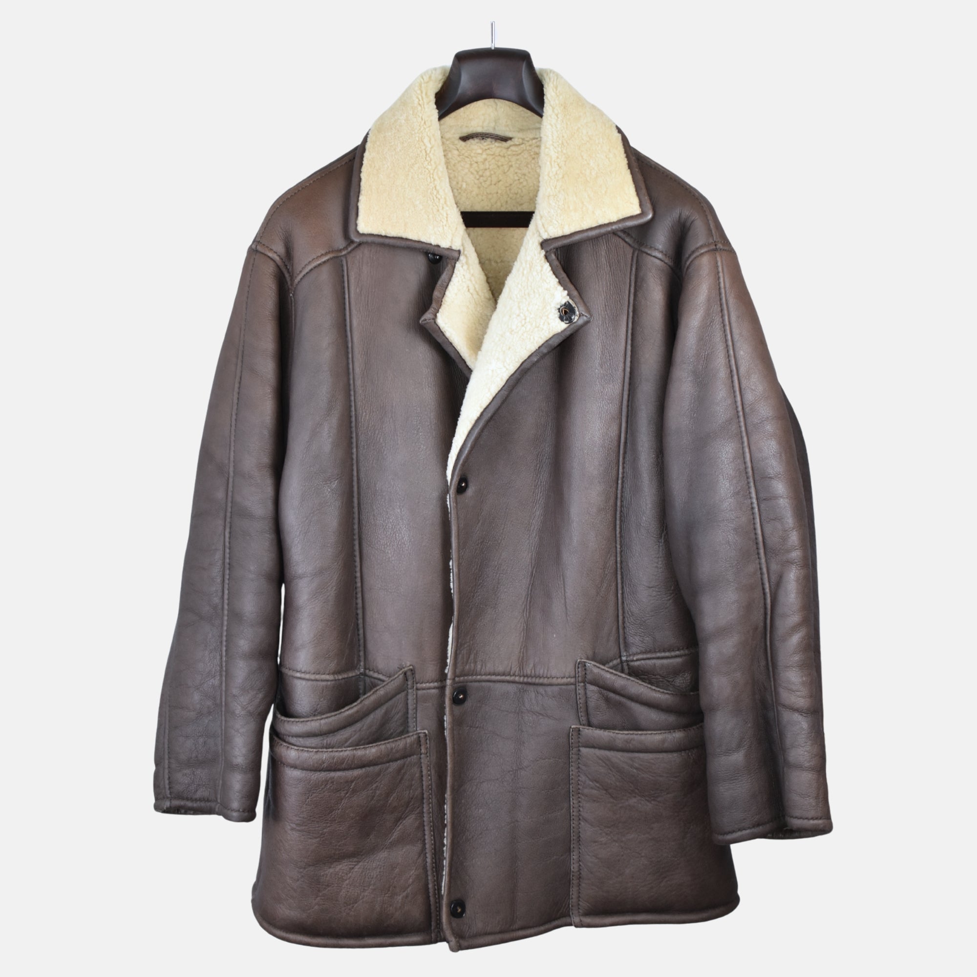 Brown Lambskin Half Coat (EU 52)