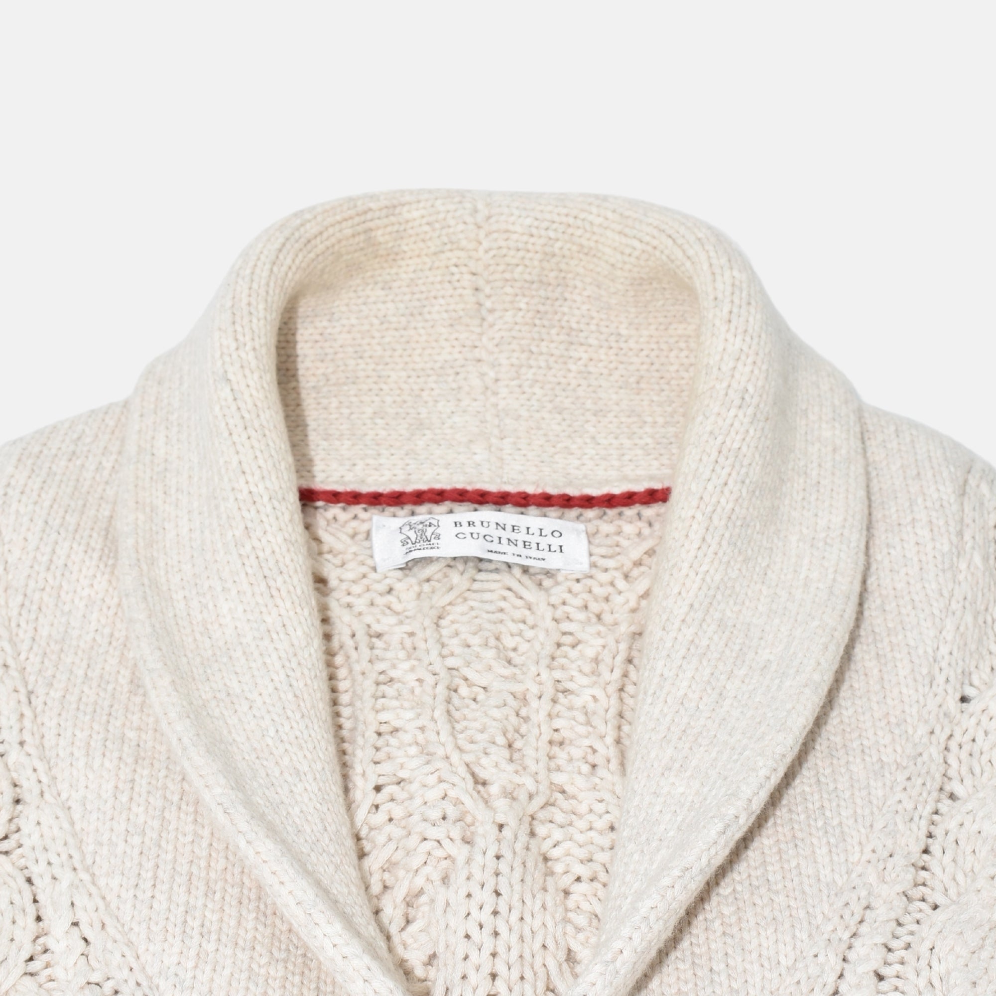 Cream Cardigan made of Cotton/Polyamide (EU 52)
