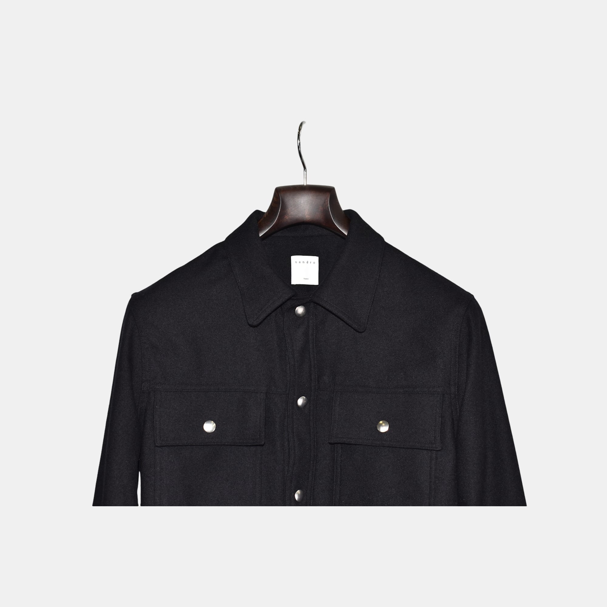 Black Overshirt made of Wool/Polyester (M)
