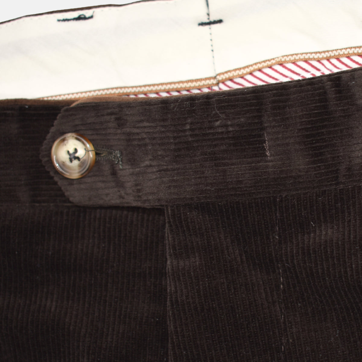 Dark Brown Corduroy Trousers made of Cotton (EU 56)