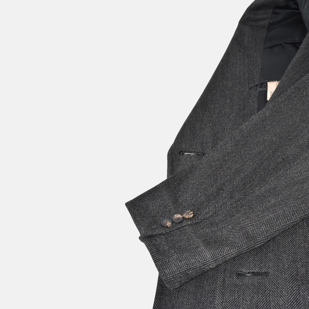 Anthracite Herringbone Coat made of Cashmere (EU 48)