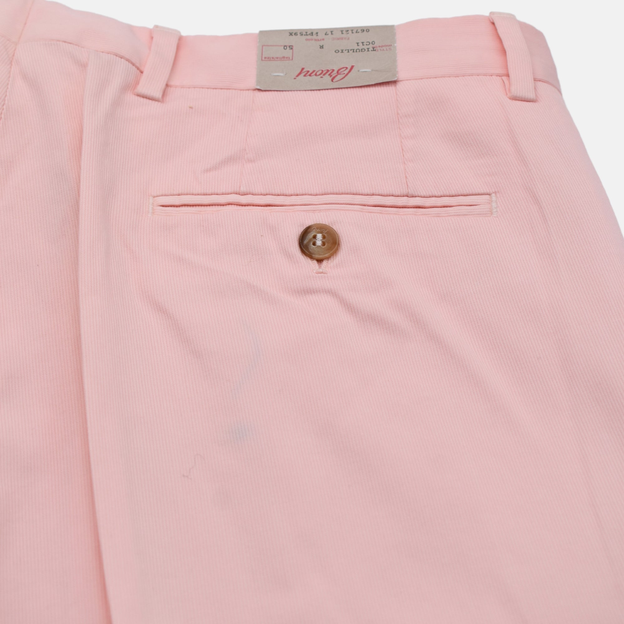 Light Pink Summer Corduroy Trousers made of Cotton (EU 50)