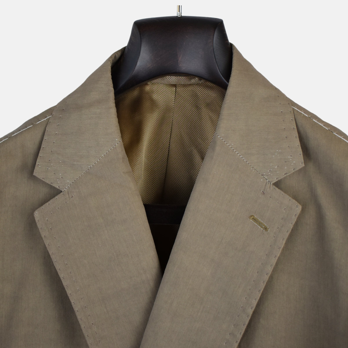 Khaki Suit made of Cotton/Silk (EU 54)