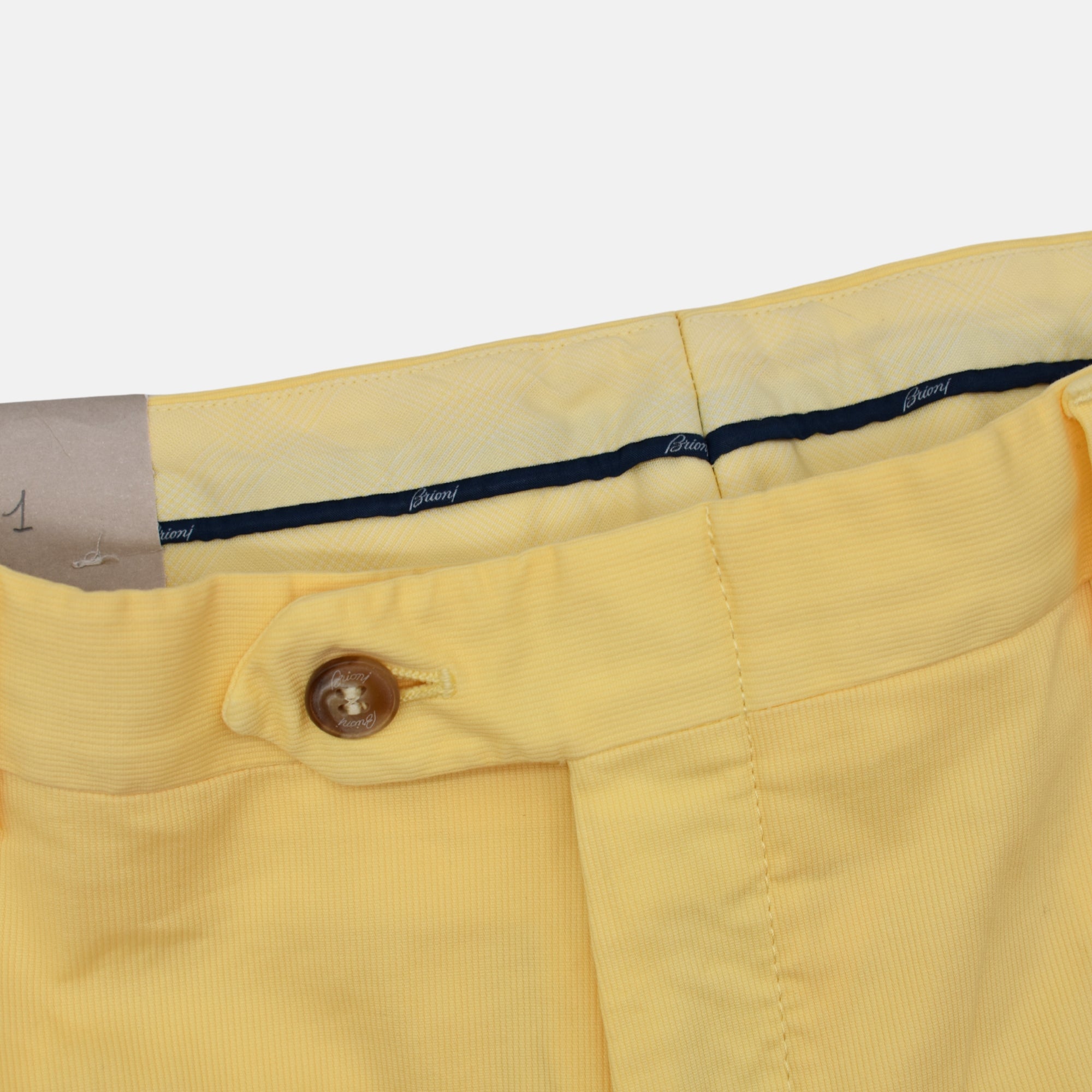 Light Yellow Summer Corduroy Trousers made of Cotton (EU 50)