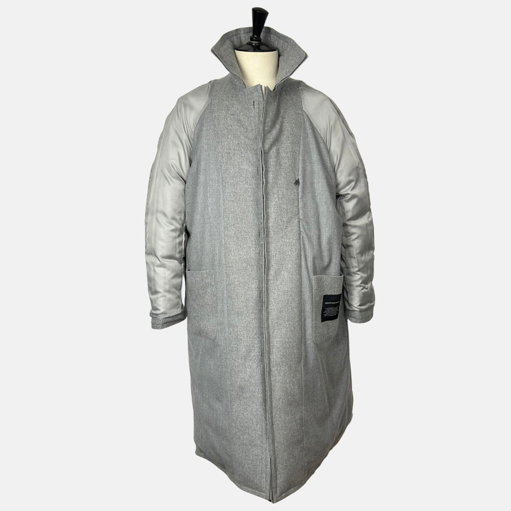 Gray Down Coat made of Cashmere (EU 52)