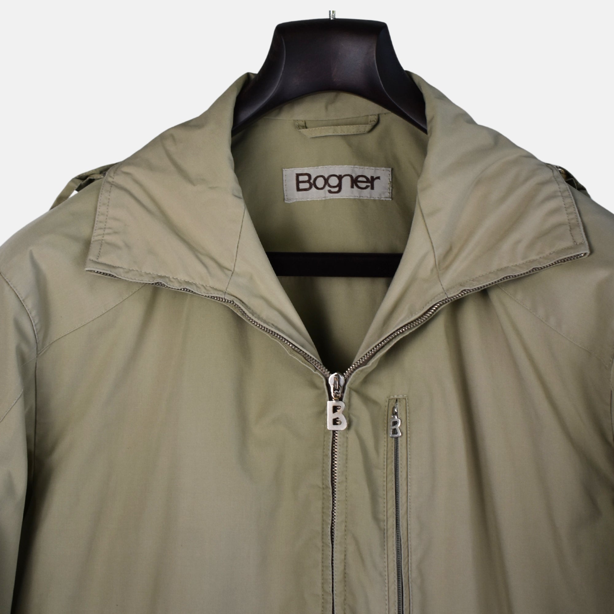Beige Hooded Jacket made of Cotton (EU 50)