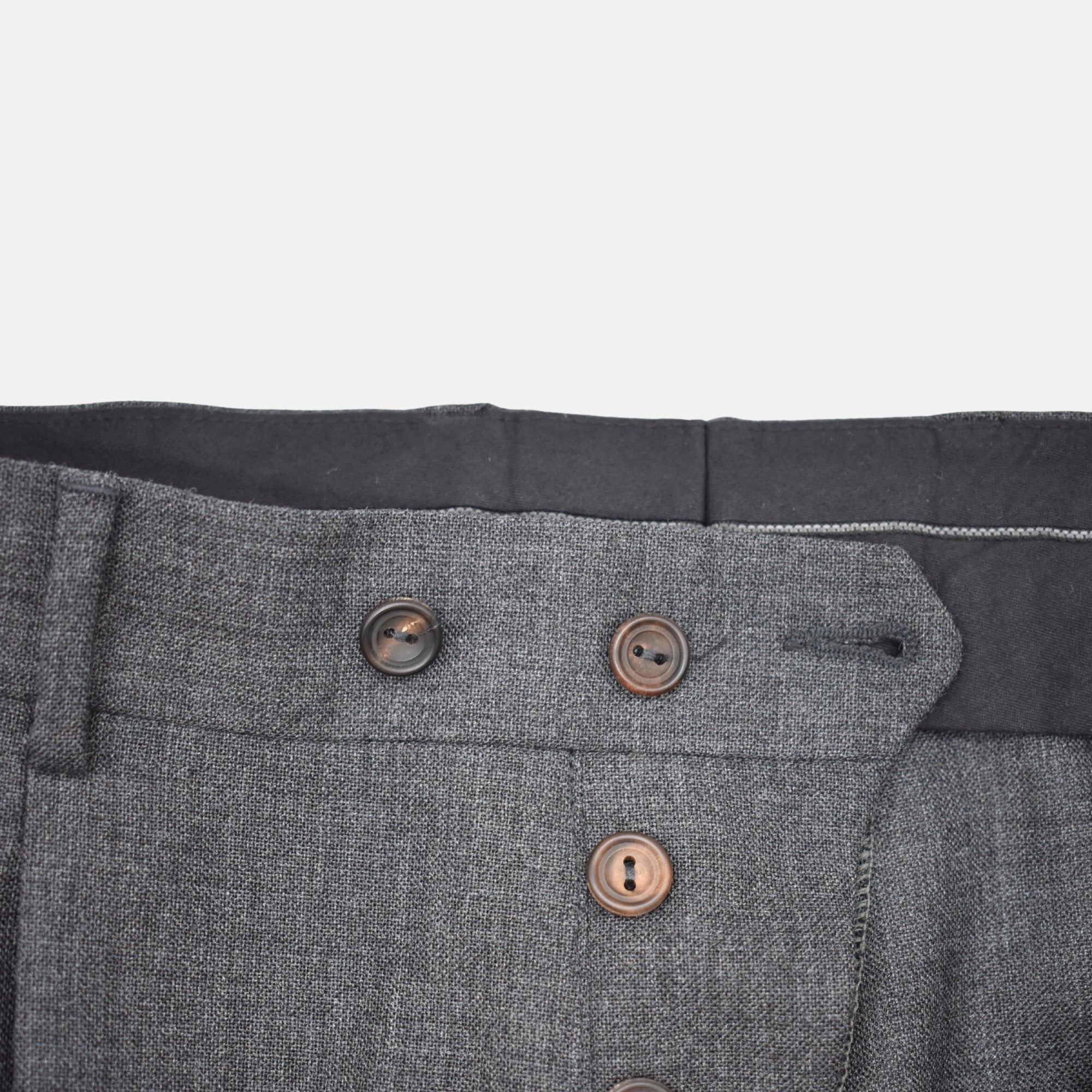 Gray Trousers made of Wool (EU 46)