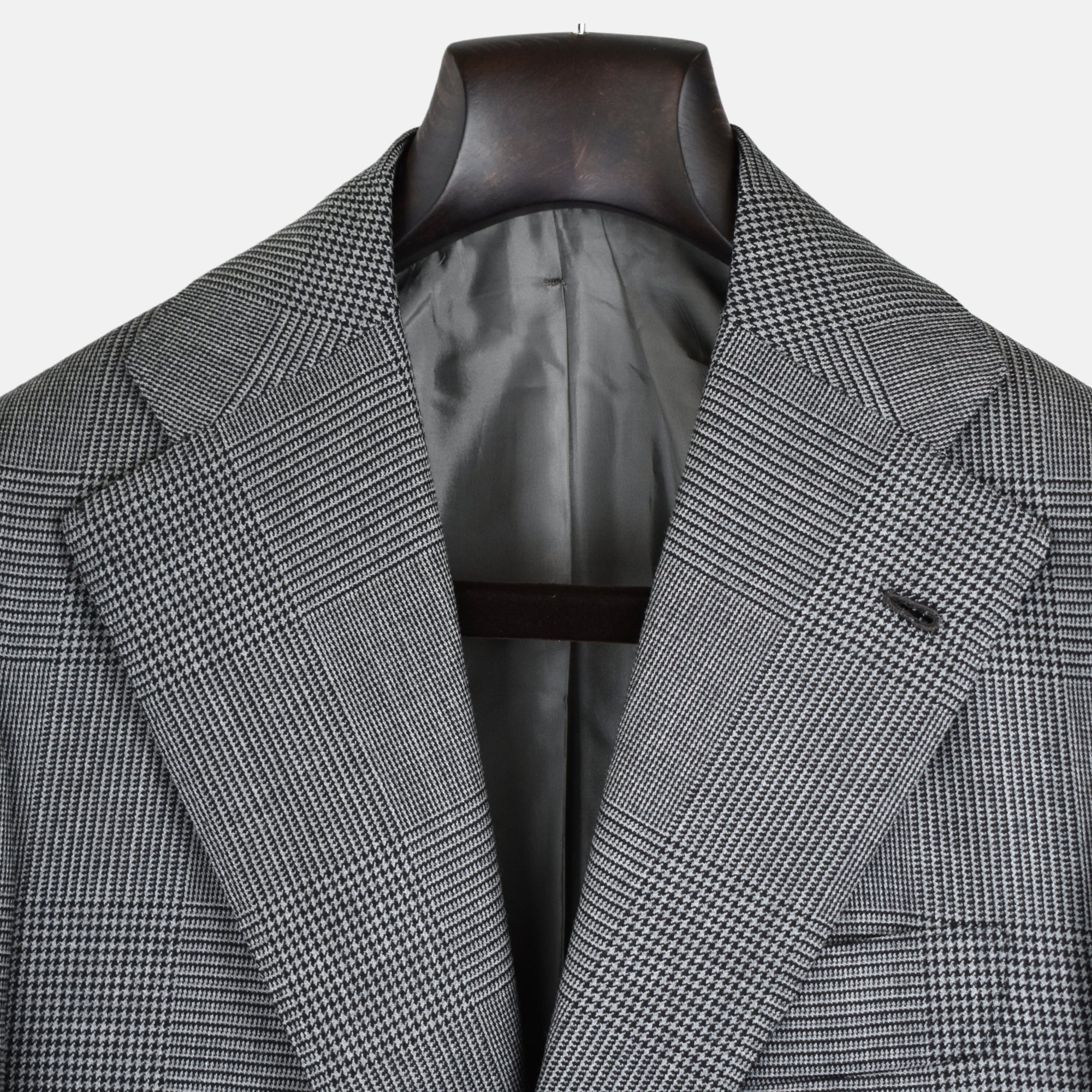 Gray-Black Checkered Blazer made of Wool (EU 50)