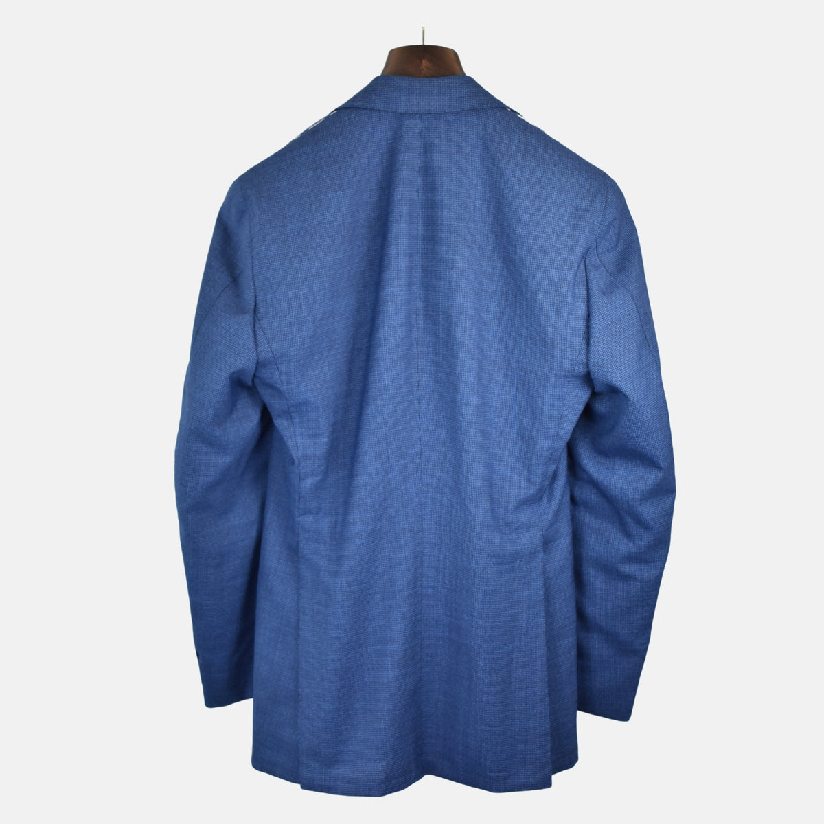 Blue-Black Houndtooth Patterned Blazer made of Wool(EU 50)