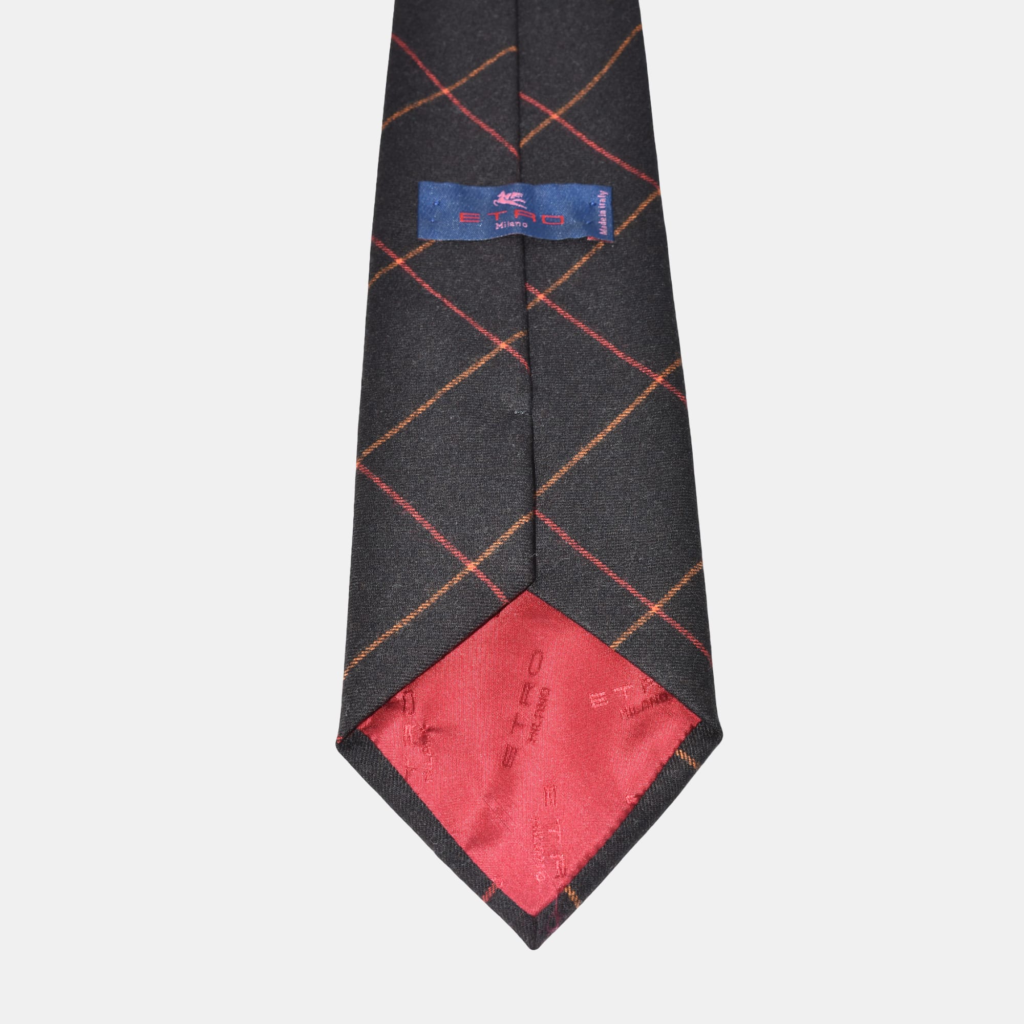 Multicoloured Checkered Tie made of Wool