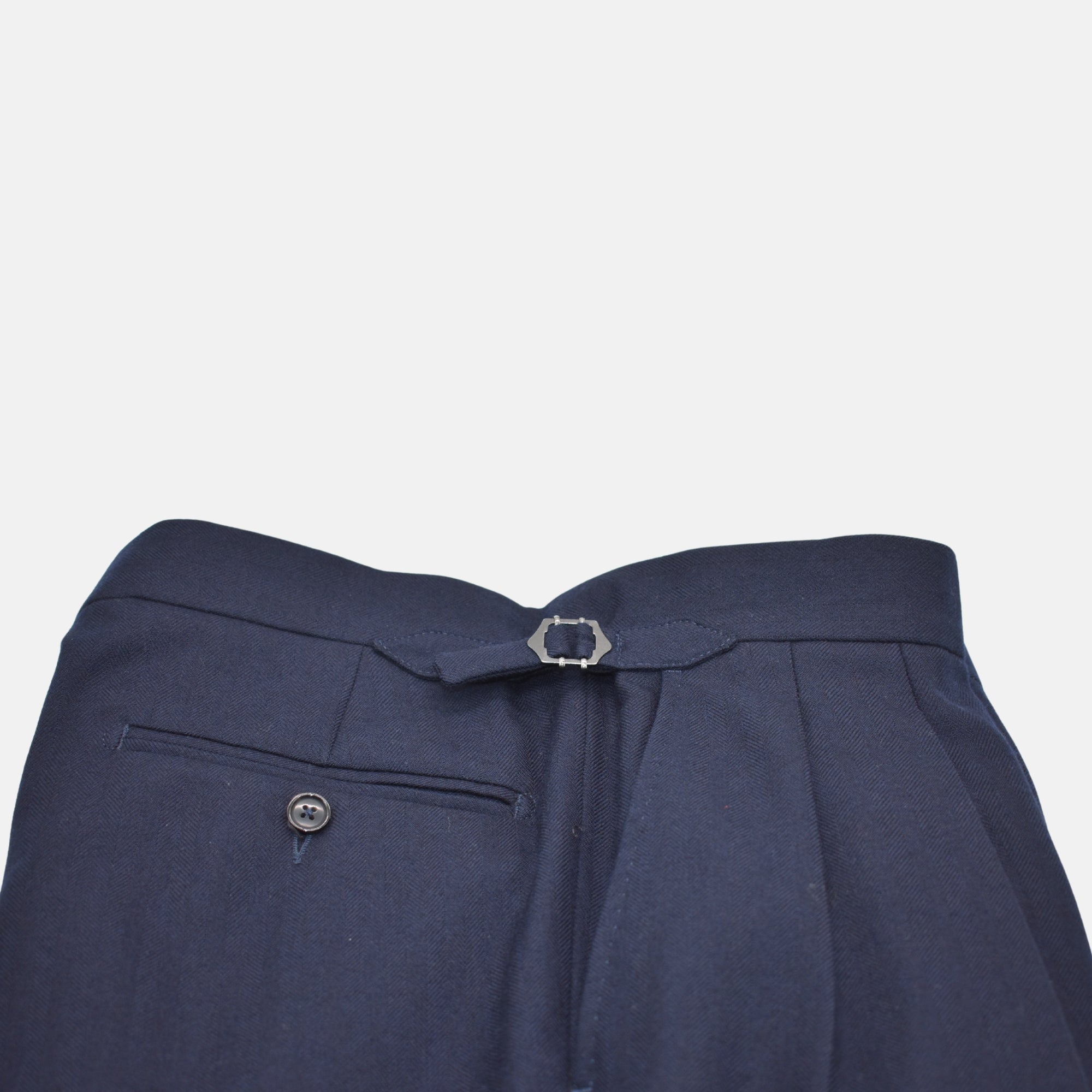 Darkblue Herringbone Suit made of Wool (EU 50)