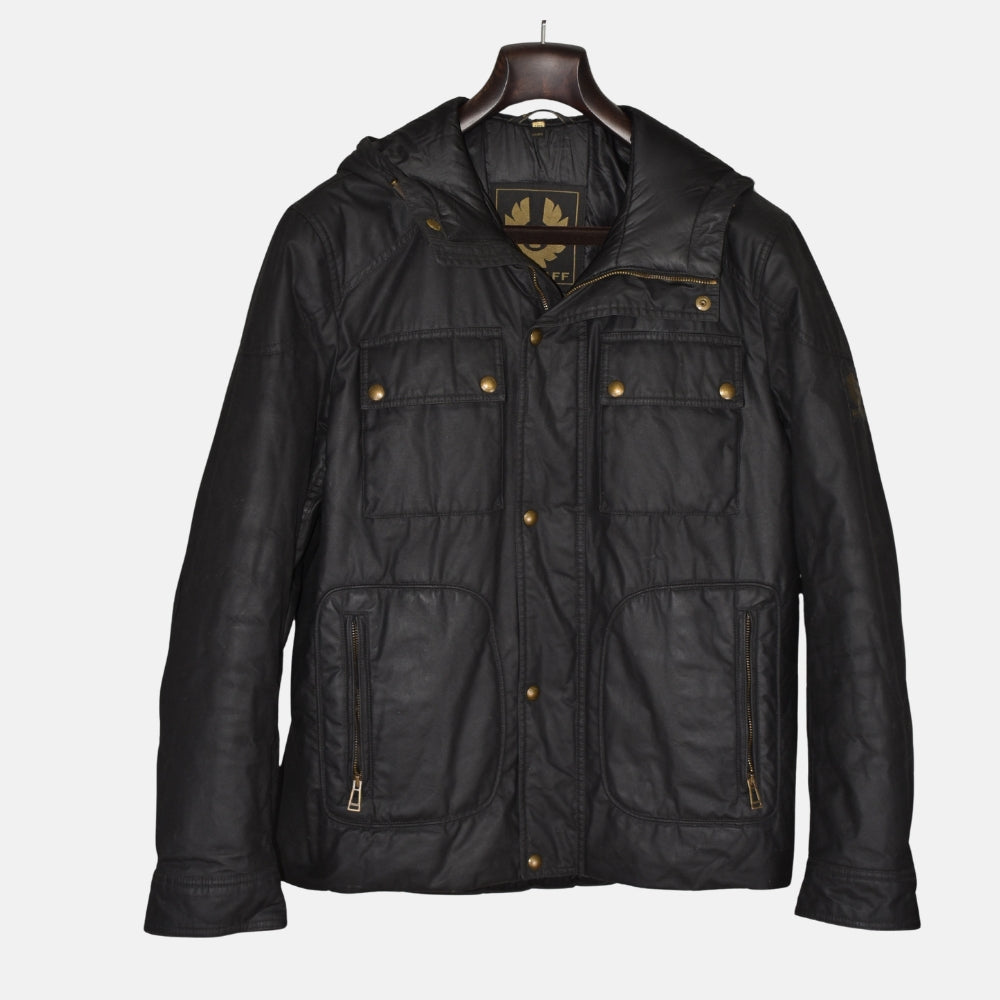 Black Waxed Jacket made of Polyester (EU 50)