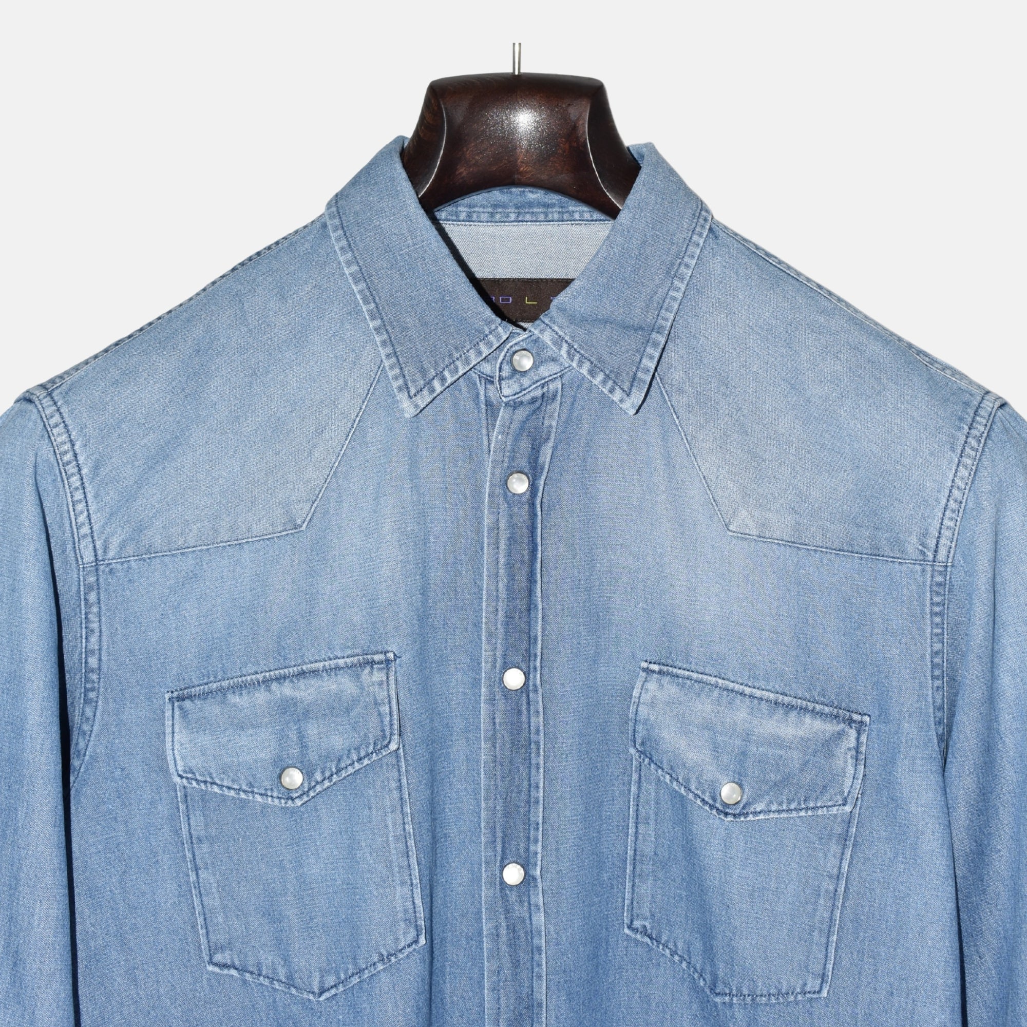 Blue Denim Shirt made of Cotton (L)