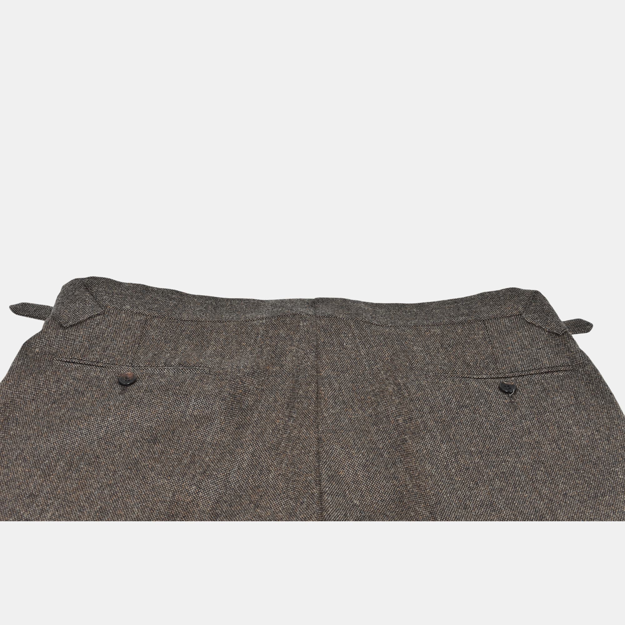 Brown Melange Trousers made of Wool (EU 38)