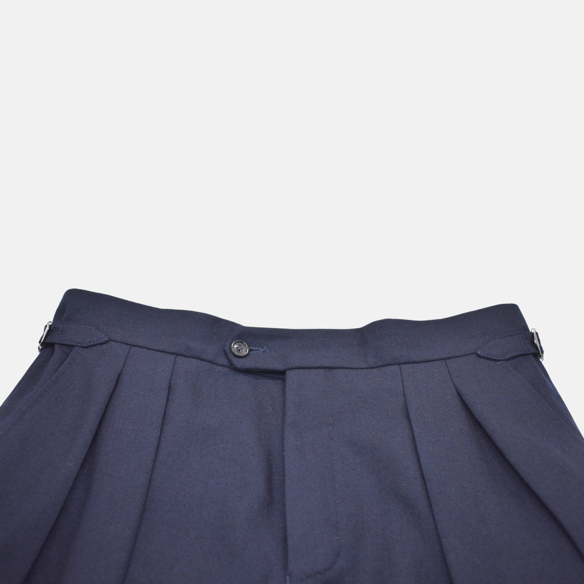 Darkblue Herringbone Suit made of Wool (EU 50)