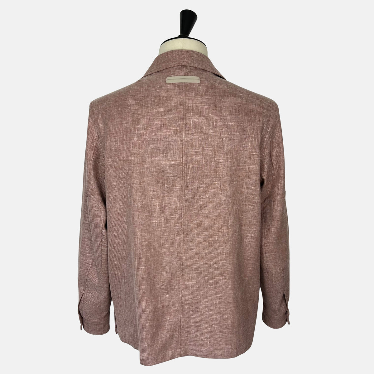 Bordeaux Mélange Blazer aus Leinen/Wolle/Seide (L)