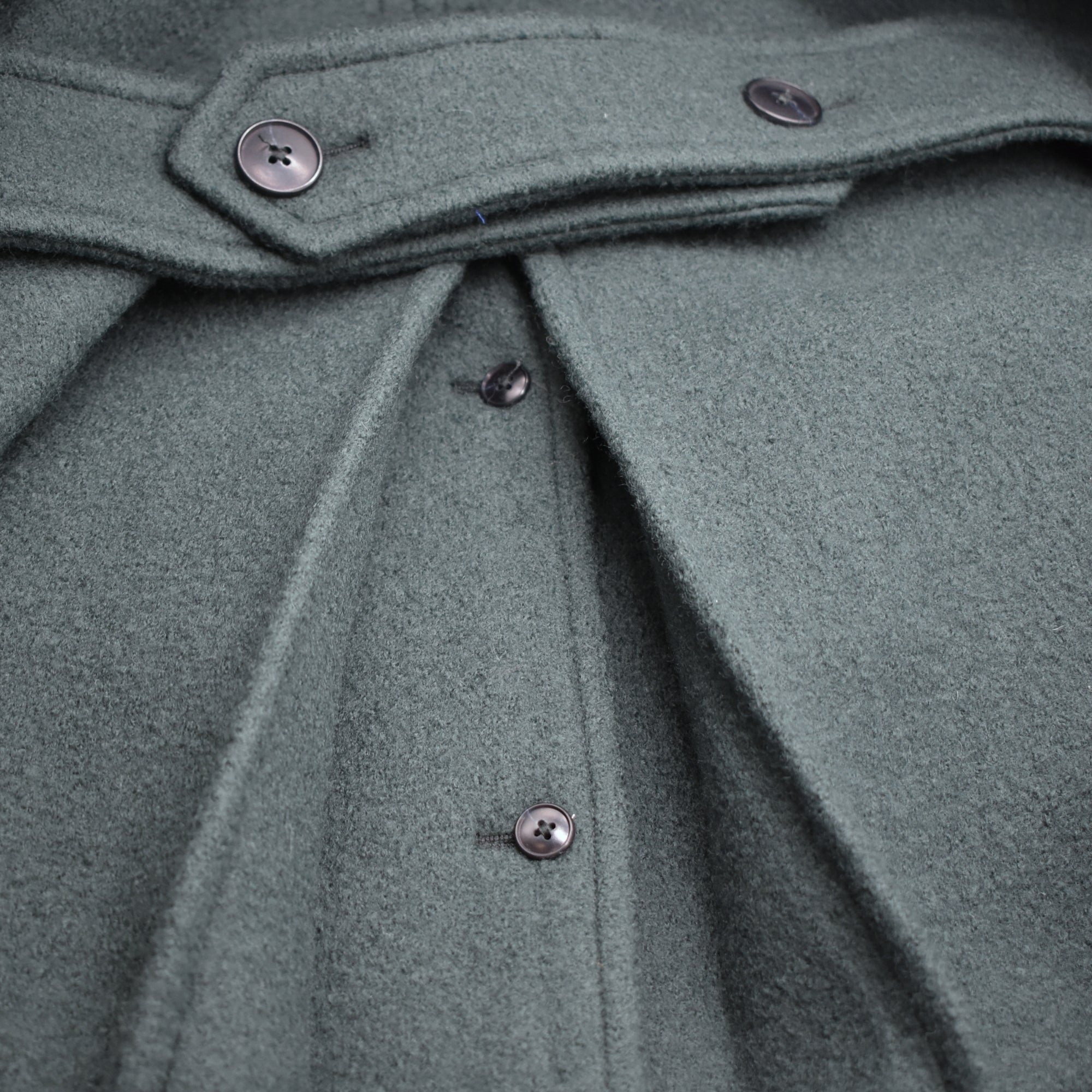 Green Double Breasted Coat made of Virgin Wool (EU 51)