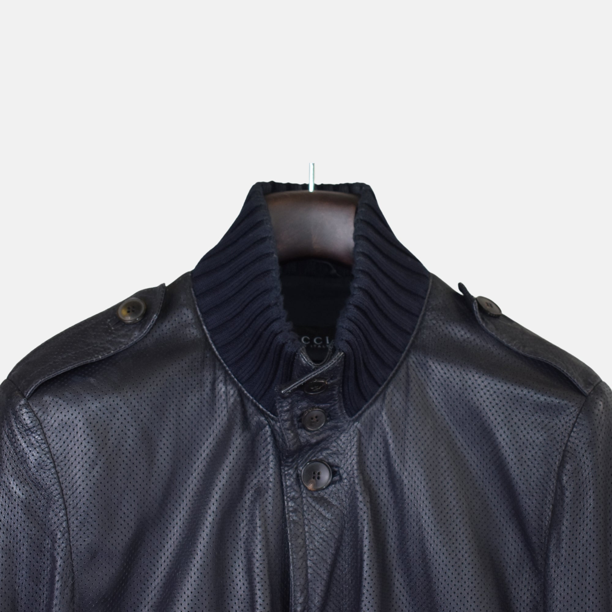 Navy Jacket made of Leather (EU 50)