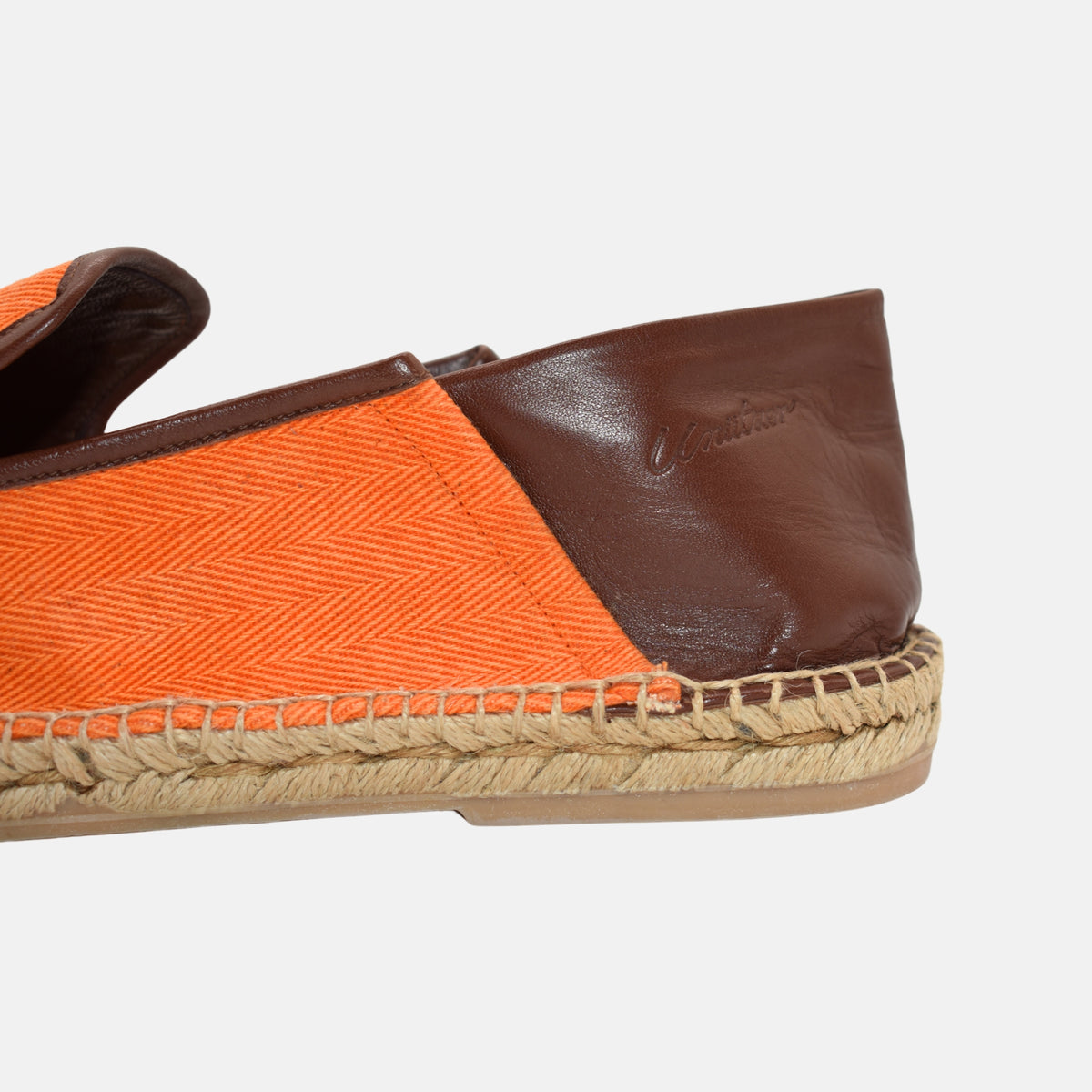 Orange/Brown Espandrilles made of Cotton/Leather (EU 45)
