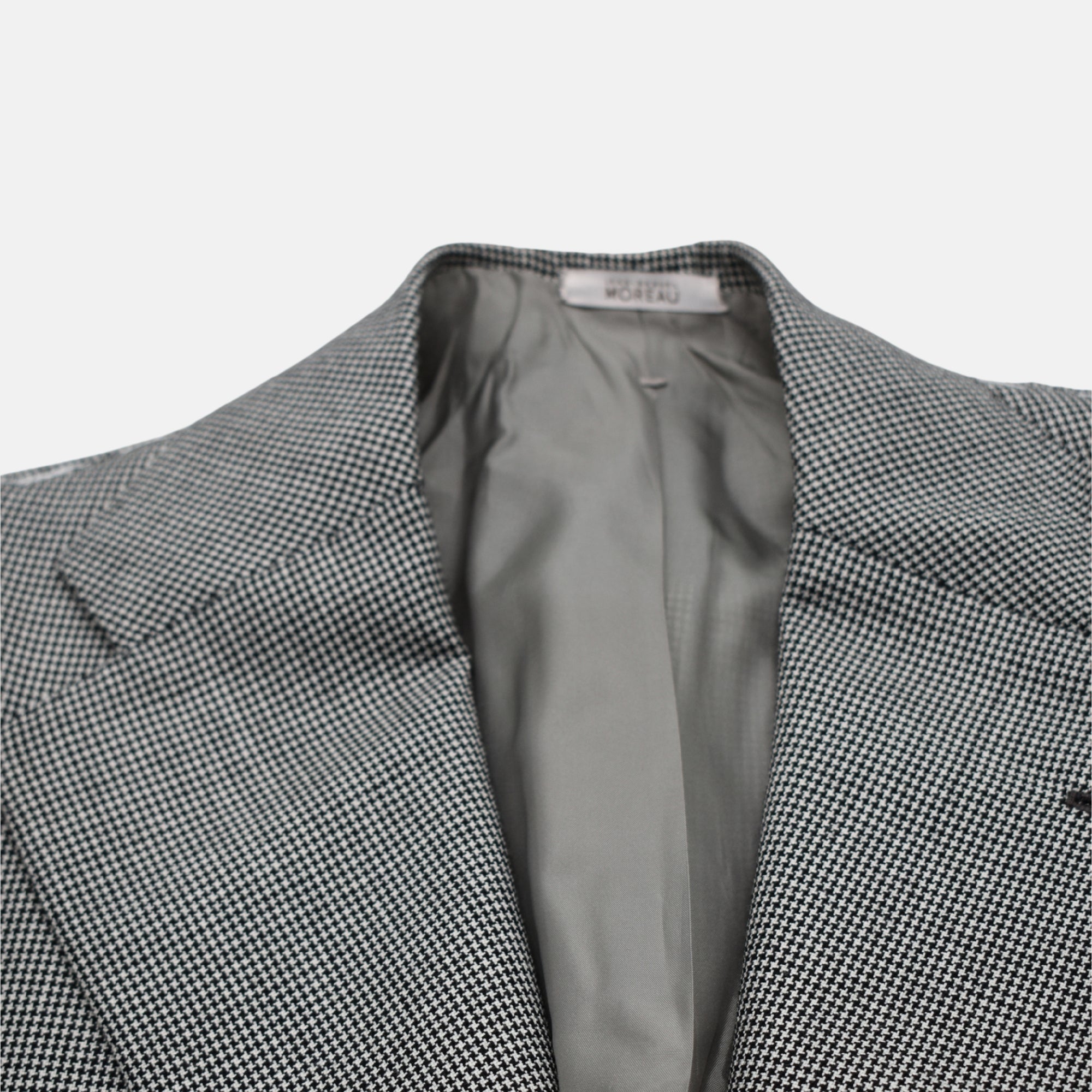 Black-White Houndstooth Patterned Blazer made of Wool (EU 50)