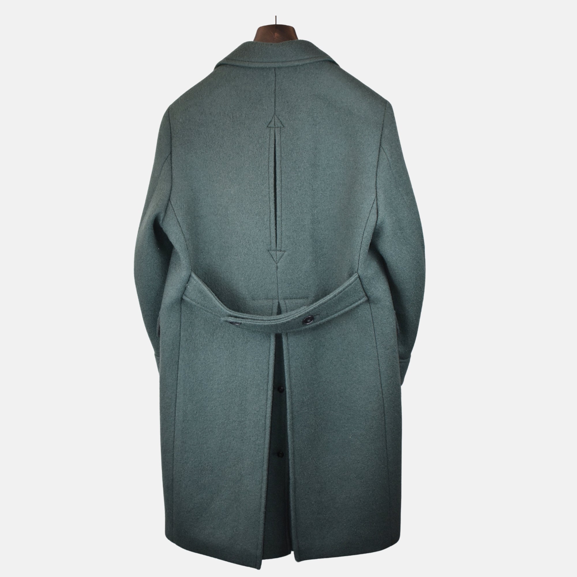 Green Double Breasted Coat made of Virgin Wool (EU 51)