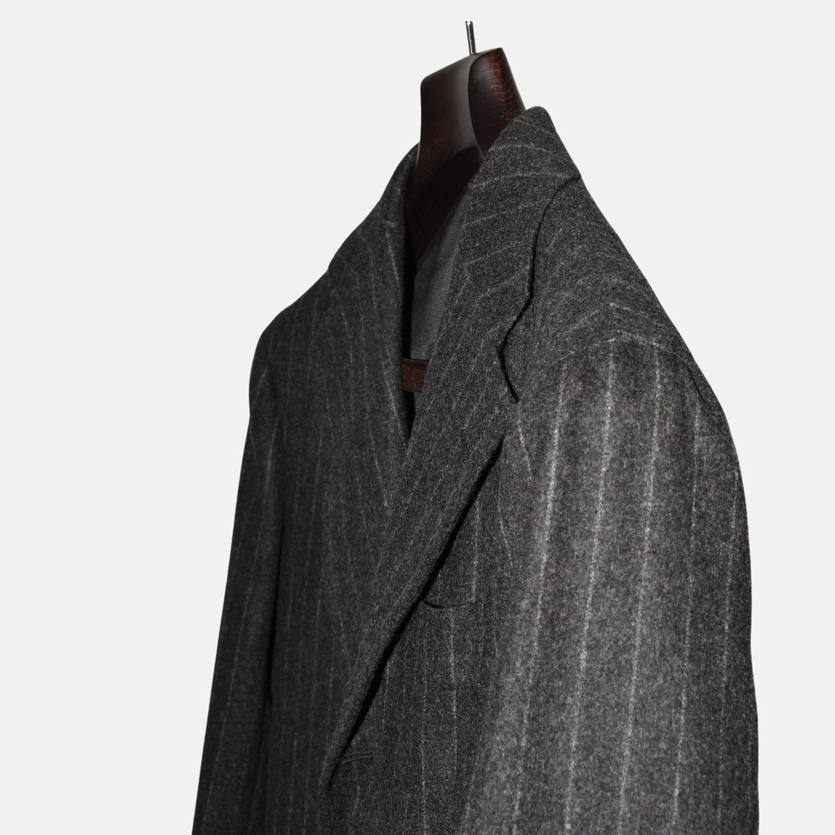 Brown/Grey Chalkstripe Blazer made of Wool (EU 46)