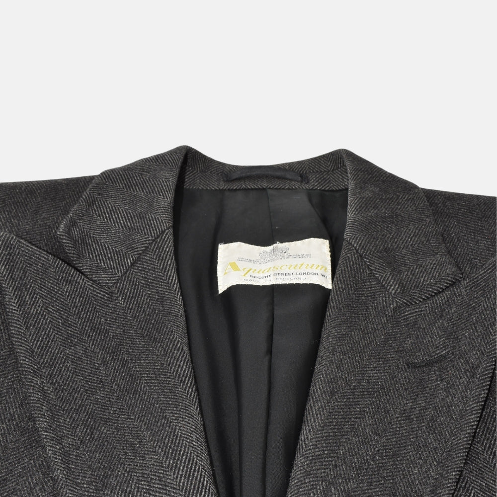 Anthracite Herringbone Coat made of Cashmere (EU 48)