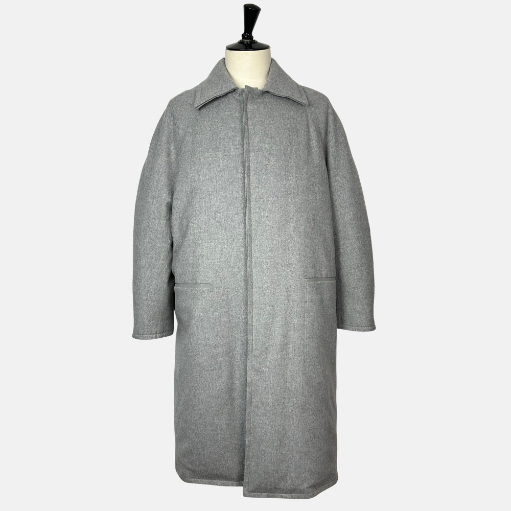 Gray Down Coat made of Cashmere (EU 52)