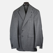 Gray-Black Checkered Blazer made of Wool (EU 50)