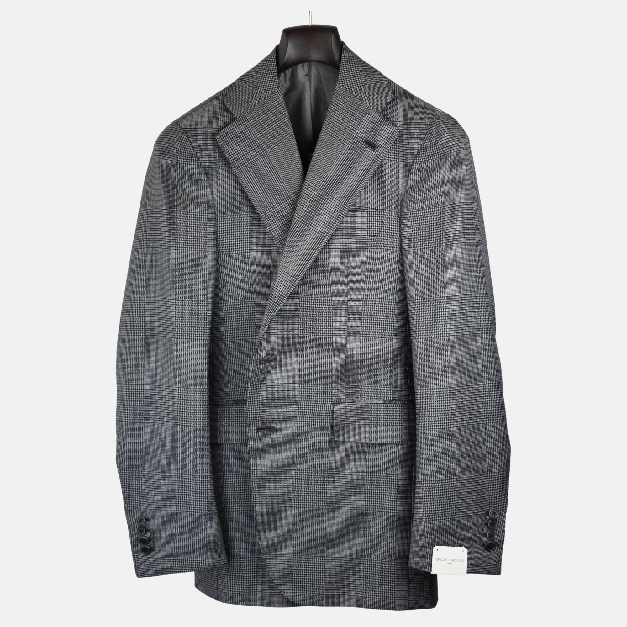Gray-Black Checkered Blazer made of Wool (EU 50)
