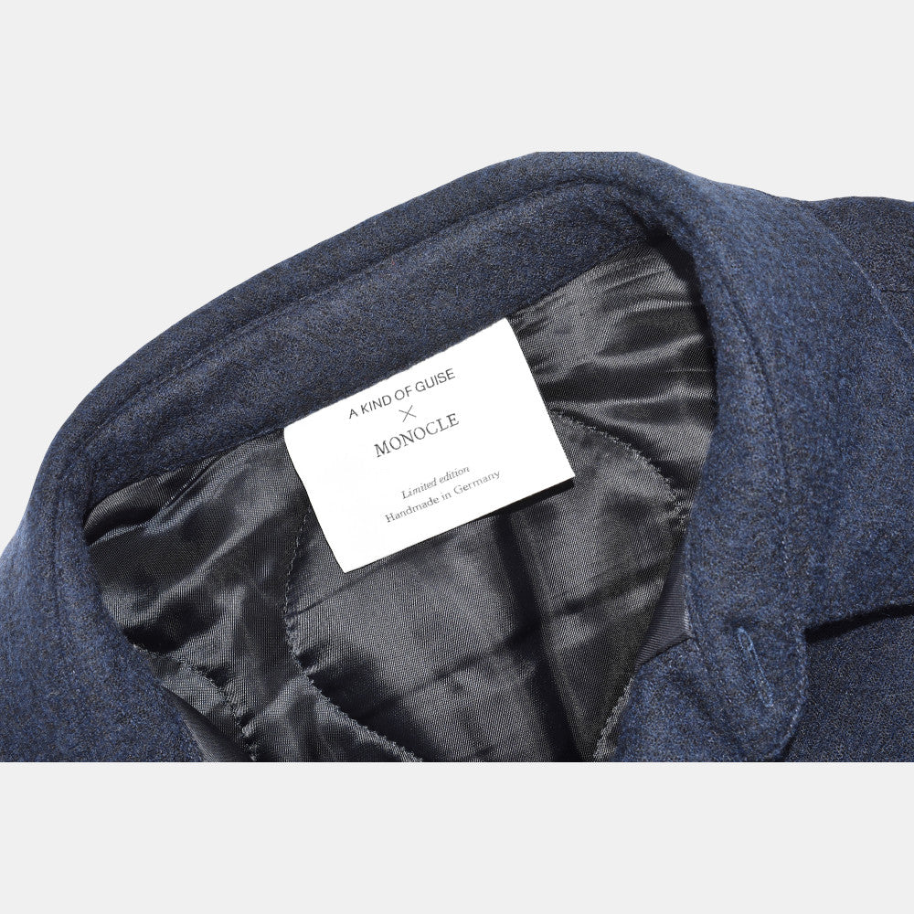 Navy Virgin Wool Overshirt