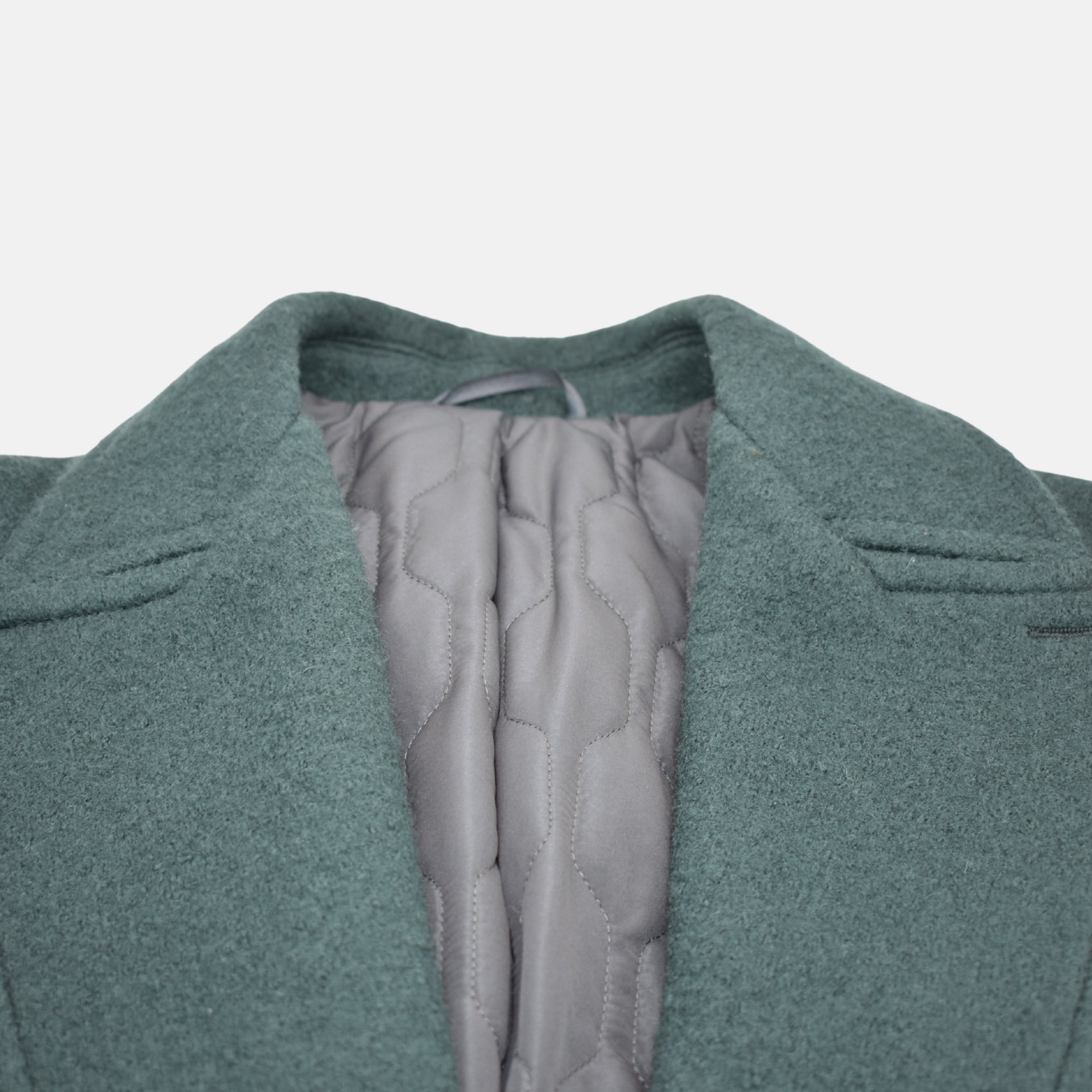 Green Double Breasted Coat made of Virgin Wool (EU 51)