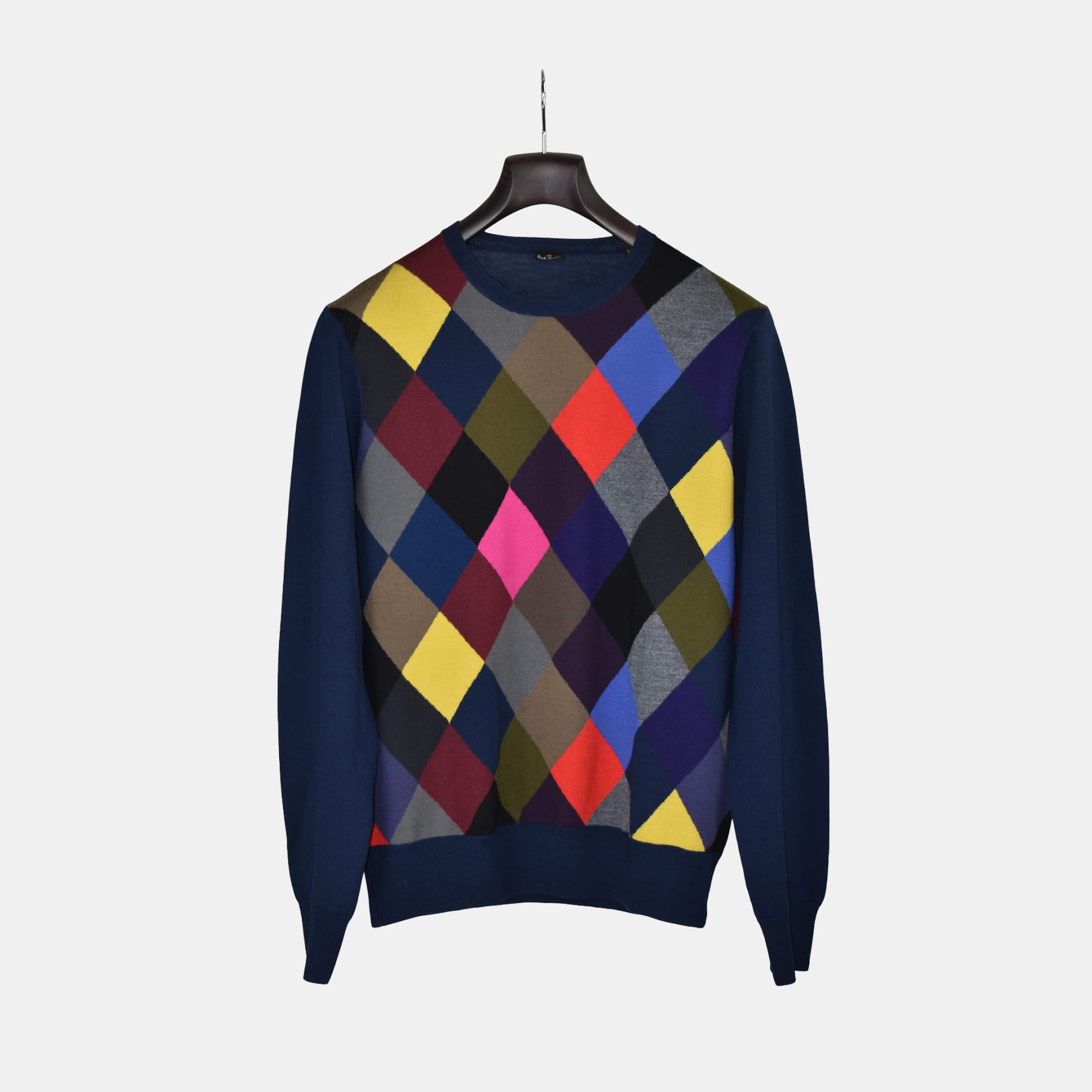 Multicoloured Sweater made of Merino Wool (L)