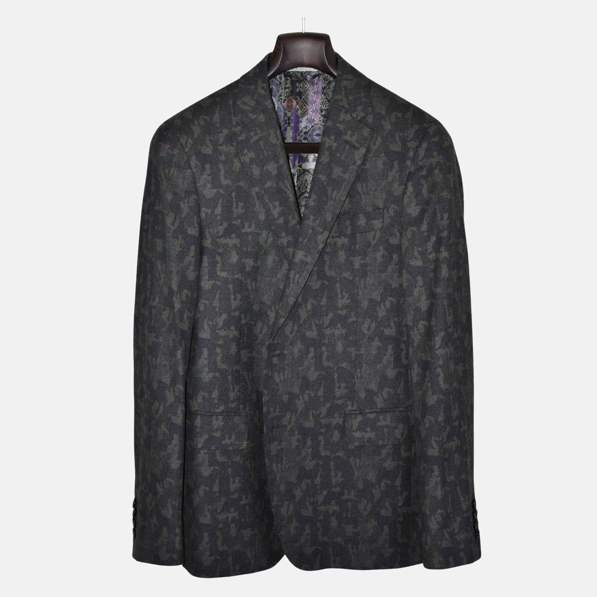 Multicoloured/Camouflage Blazer made of Wool (EU 50)
