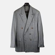 Multicoloured Double Breasted Checkered Suit made of Wool (EU 56)