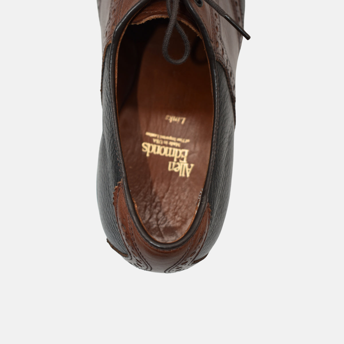 Schwarze/braune Budapester Schuhe aus Leder (EU 42/US 9,5)
