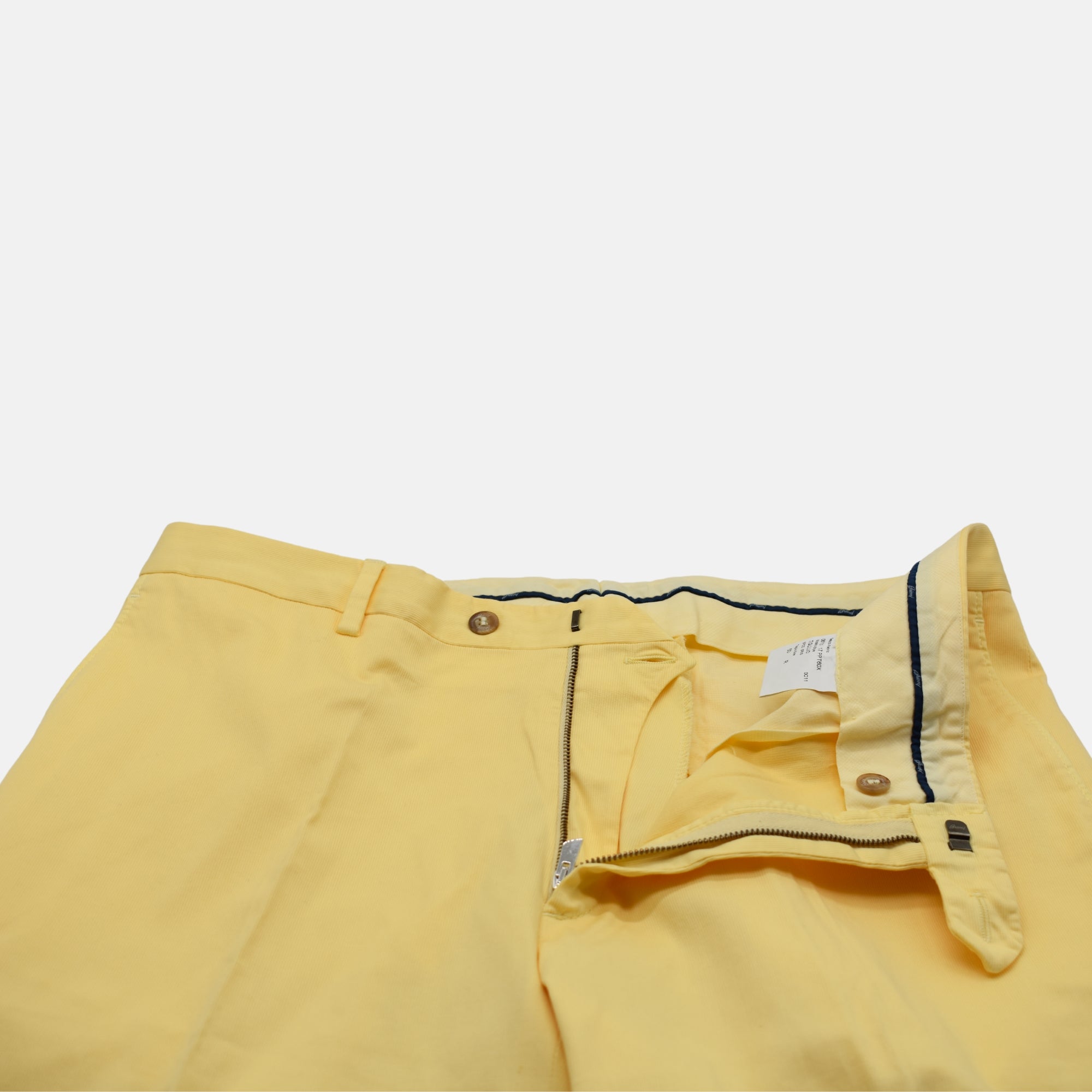 Light Yellow Summer Corduroy Trousers made of Cotton (EU 50)