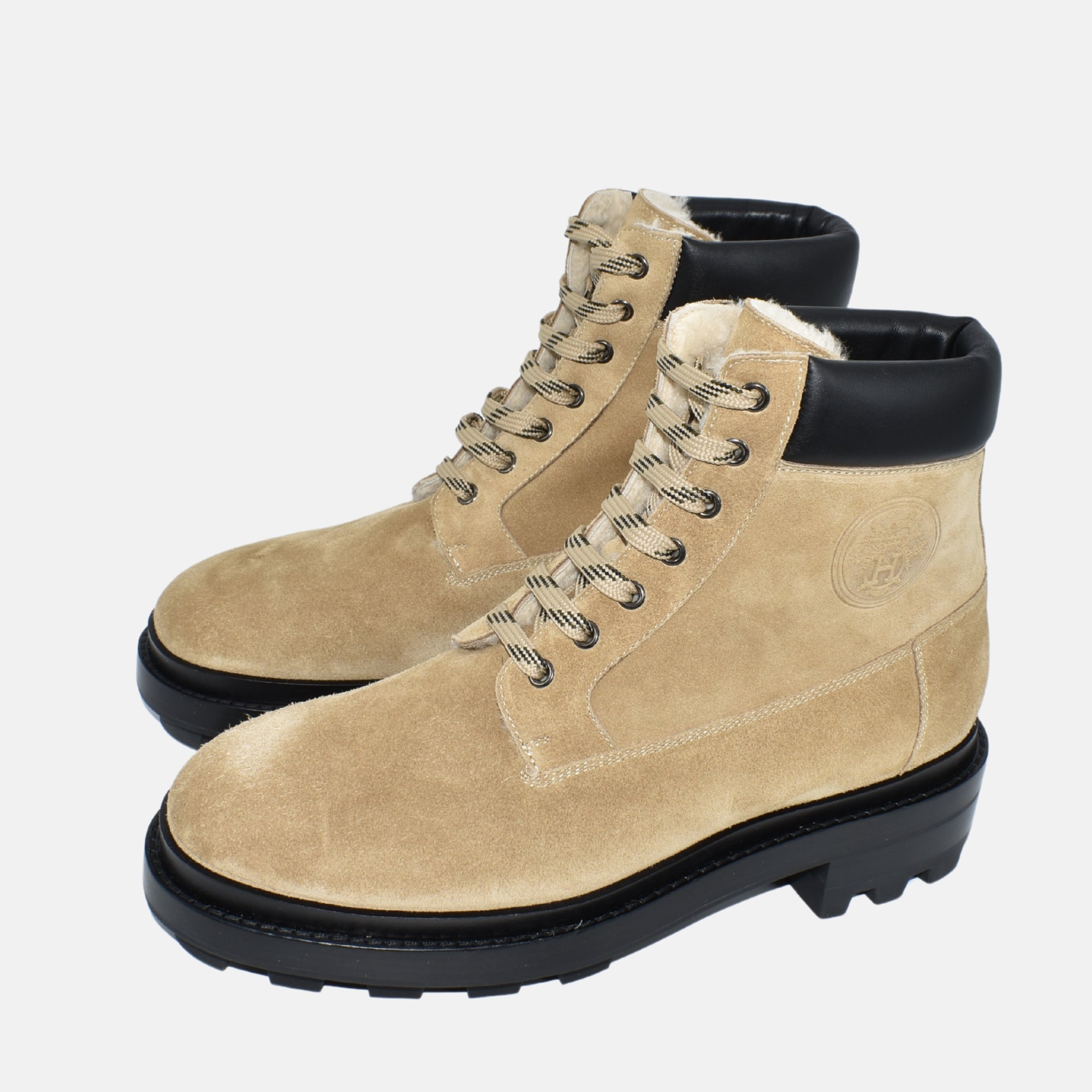 Beige Ankle Boots made of Suede (EU 42,5)